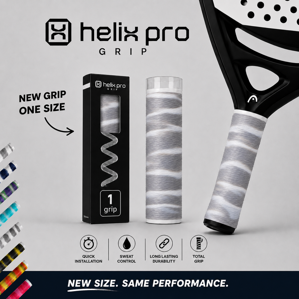 Overgrip de pádel Helix Pro Grip individual de 14,5 cm
