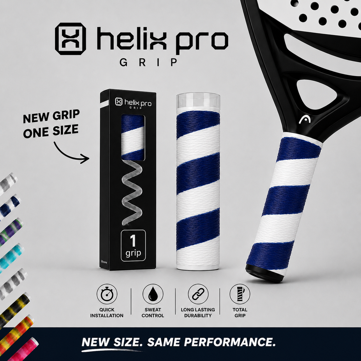 Overgrip de pádel Helix Pro Grip individual de 14,5 cm