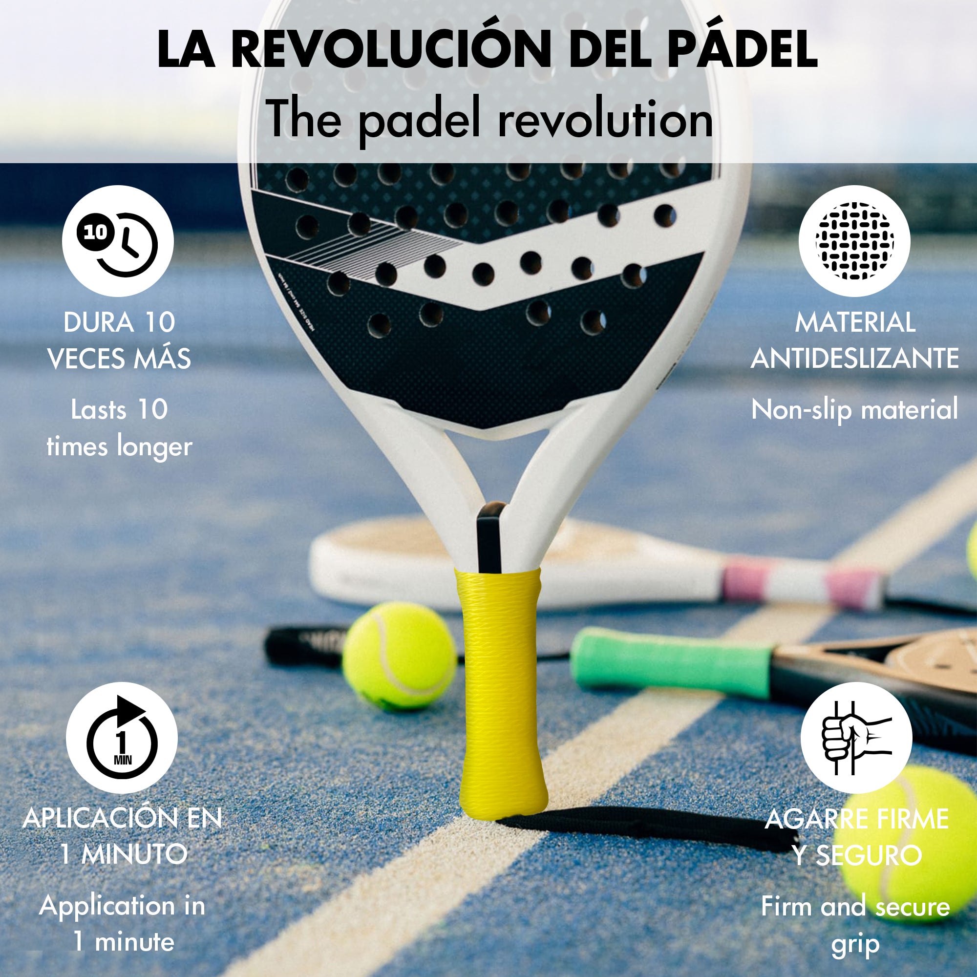 Overgrip de pádel Helix Pro Grip de silicona antisudor