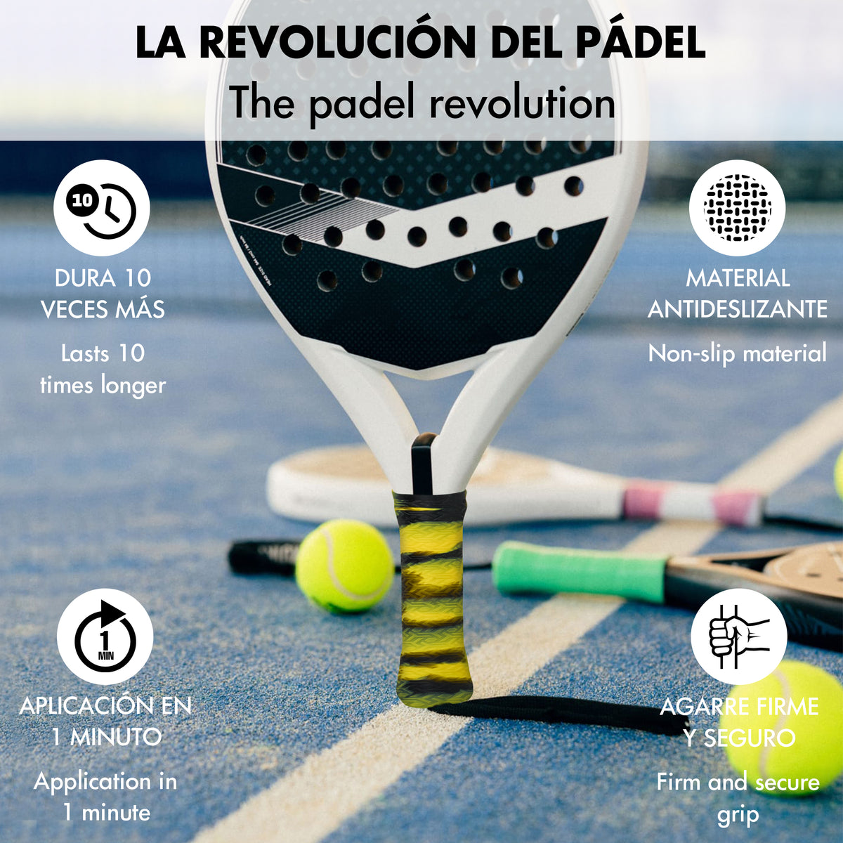 Overgrip de pádel Helix Pro Grip de silicona antisudor