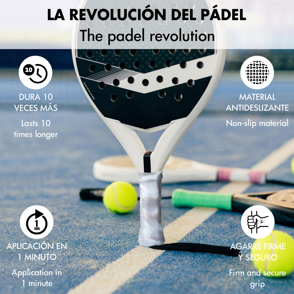 Overgrip de pádel Helix Pro Grip de silicona antisudor
