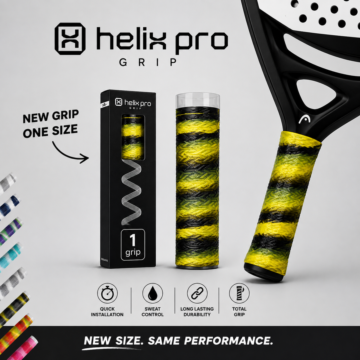 Overgrip de pádel Helix Pro Grip individual de 14,5 cm