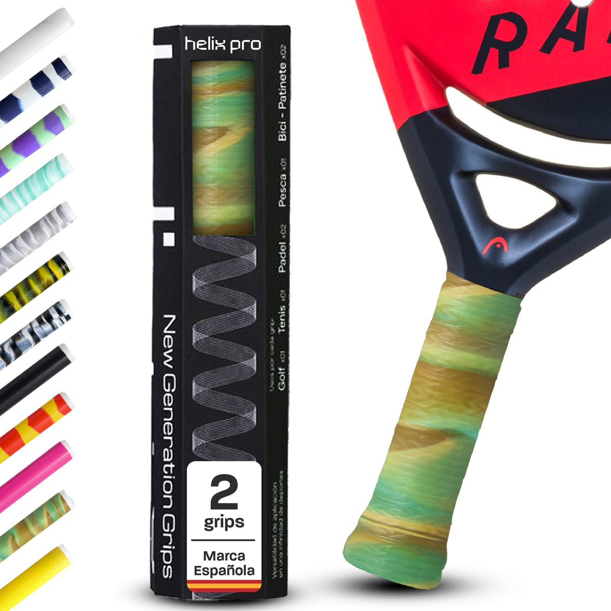 Overgrip de pádel Helix Pro Grip de silicona antisudor