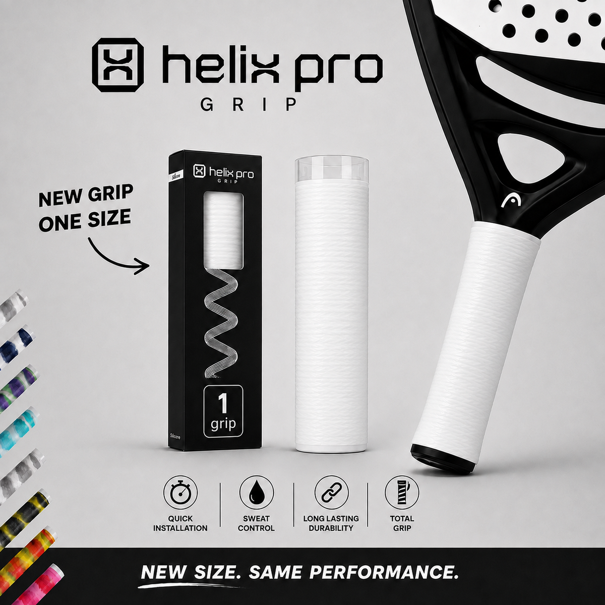 Overgrip de pádel Helix Pro Grip individual de 14,5 cm