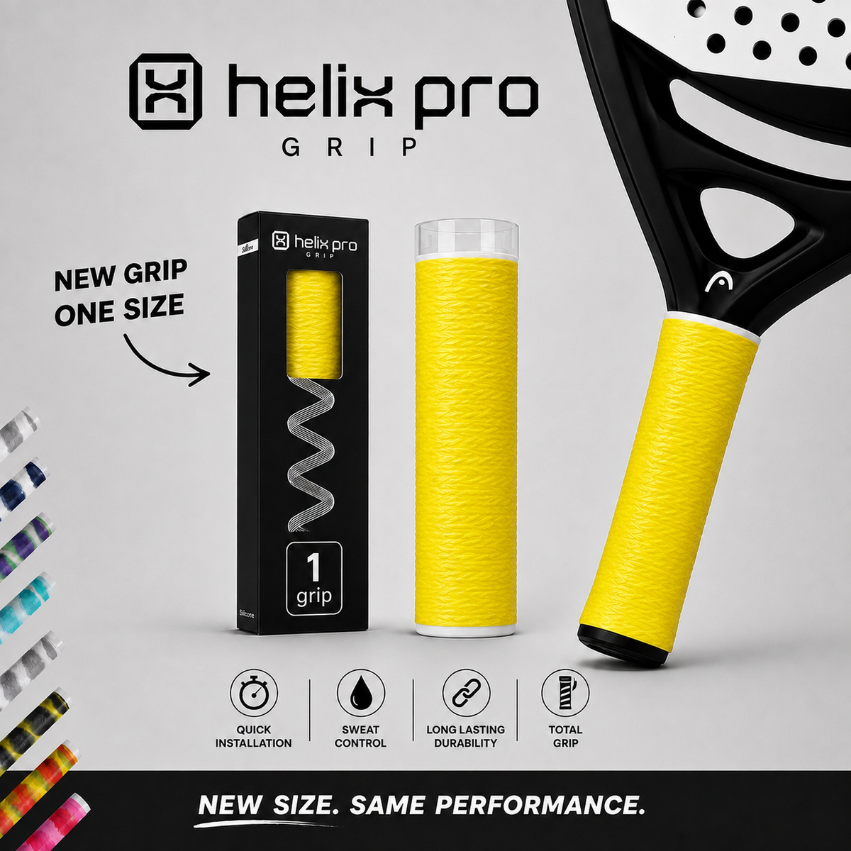 Overgrip de pádel Helix Pro Grip individual de 14,5 cm